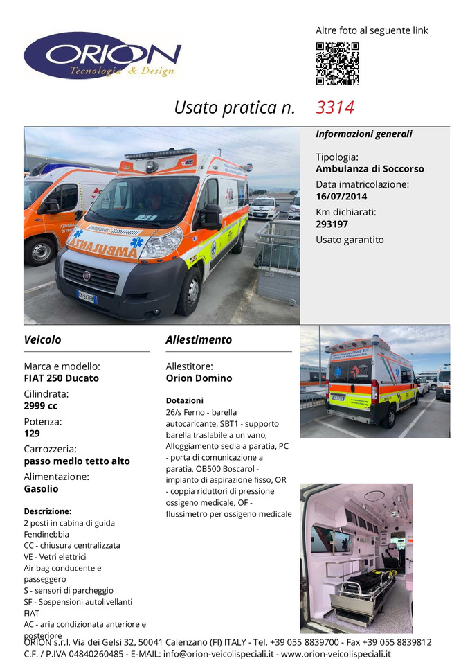 Ambulanță ORION FIAT 250 DUCATO: Foto 7 Ambulanță ORION FIAT 250 DUCATO: Foto 7