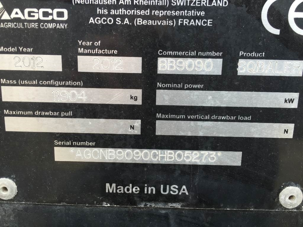 New Holland BB9090 Damaged / Skadad - Presă baloţi dreptunghiulari: Foto 2 New Holland BB9090 Damaged / Skadad - Presă baloţi dreptunghiulari: Foto 2