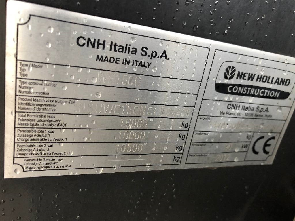 New Holland WE 150C Dismantled: only spare parts - Excavator pe roţi: Foto 3 New Holland WE 150C Dismantled: only spare parts - Excavator pe roţi: Foto 3