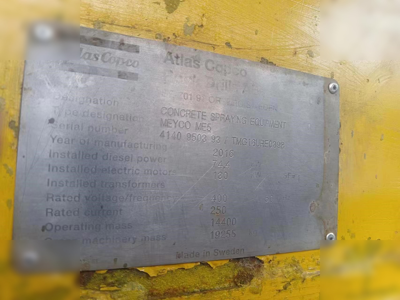 2016 EPIROC MEYCO ME5 - Maşina de forat tuneluri: Foto 5 2016 EPIROC MEYCO ME5 - Maşina de forat tuneluri: Foto 5