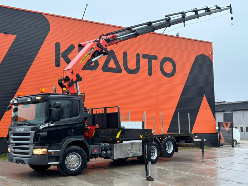 Scania P 380 6x2 PK 44002 + WINCH / PLATFORM L=6090 mm - Camion platformă, Camion cu macara: Foto 1 Scania P 380 6x2 PK 44002 + WINCH / PLATFORM L=6090 mm - Camion platformă, Camion cu macara: Foto 1