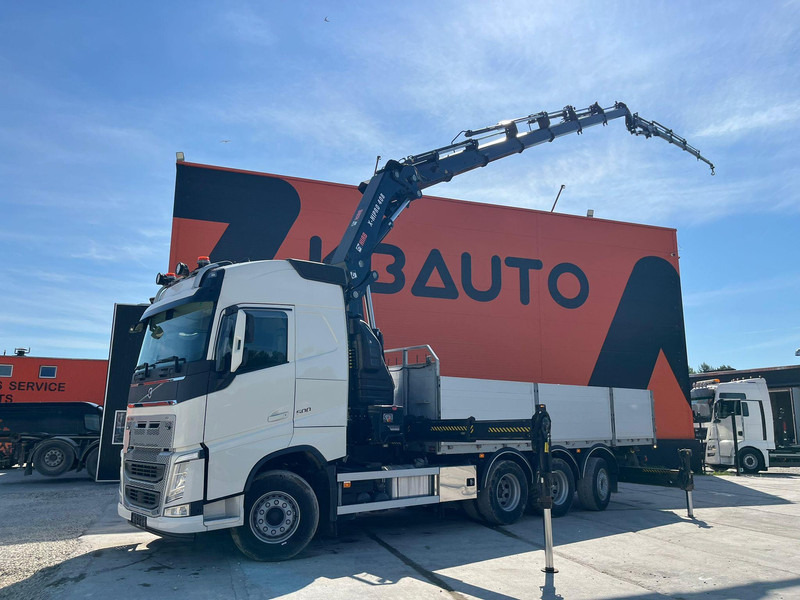Volvo FH 500 8x4*4 HIAB 408E-6 + JIB / PLATFORM L=6434 mm - Camion platformă, Camion cu macara: Foto 1 Volvo FH 500 8x4*4 HIAB 408E-6 + JIB / PLATFORM L=6434 mm - Camion platformă, Camion cu macara: Foto 1