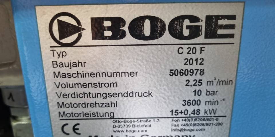 Kompresor śrubowy Boge C 20 F - Compresor de aer: Foto 2 Kompresor śrubowy Boge C 20 F - Compresor de aer: Foto 2