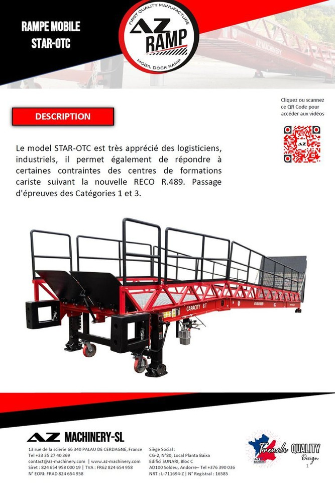 Loading Ramp with with hydraulic folding bridge - AZ RAMP - STAR-OTC- 8T. 8 ton capacity - Rampă de încărcare: Foto 2 Loading Ramp with with hydraulic folding bridge - AZ RAMP - STAR-OTC- 8T. 8 ton capacity - Rampă de încărcare: Foto 2