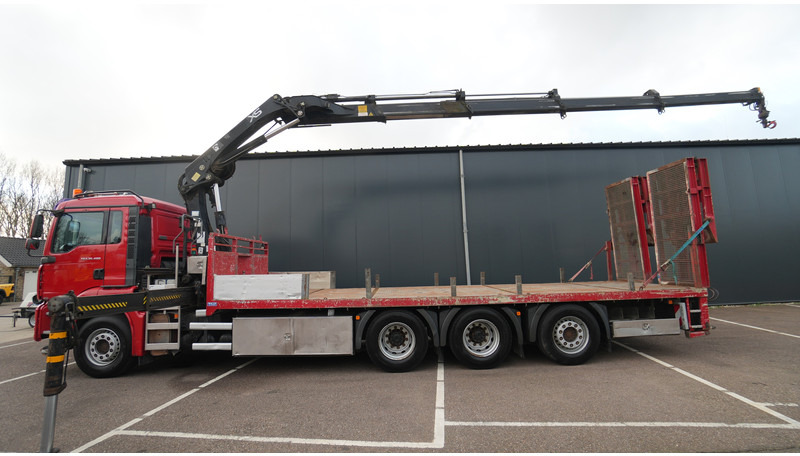 MAN TGA 35.400 8X4 MACHINE/CAR TRANSPORT WITH HIAB 244 EP-4 HI-DUO CRANE 364.000KM - Camion cu macara: Foto 1 MAN TGA 35.400 8X4 MACHINE/CAR TRANSPORT WITH HIAB 244 EP-4 HI-DUO CRANE 364.000KM - Camion cu macara: Foto 1