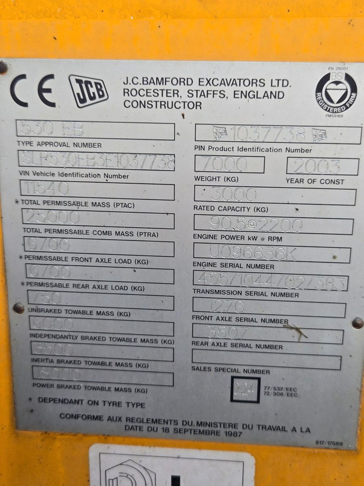 JCB 530 - Stivuitor telescopic: Foto 2 JCB 530 - Stivuitor telescopic: Foto 2