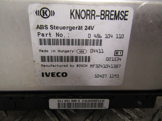 IVECO TECTOR 75E17/18 ABS ECU P/NO 504071193/486104110 - Calculator de bord pentru Camion: Foto 2 IVECO TECTOR 75E17/18 ABS ECU P/NO 504071193/486104110 - Calculator de bord pentru Camion: Foto 2