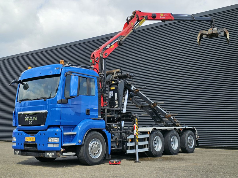 MAN TGS 35.400 / 8x4-4 / CONTAINER SYSTEM / PALFINGER Z CRANE - Camion cu sistem de cablu, Camion cu macara: Foto 1 MAN TGS 35.400 / 8x4-4 / CONTAINER SYSTEM / PALFINGER Z CRANE - Camion cu sistem de cablu, Camion cu macara: Foto 1