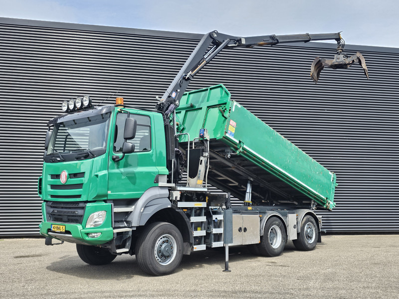 Tatra T158/II 6X6 / HMF Z CRANE + 2 SIDE TIPPER - Camion basculantă, Camion cu macara: Foto 1 Tatra T158/II 6X6 / HMF Z CRANE + 2 SIDE TIPPER - Camion basculantă, Camion cu macara: Foto 1