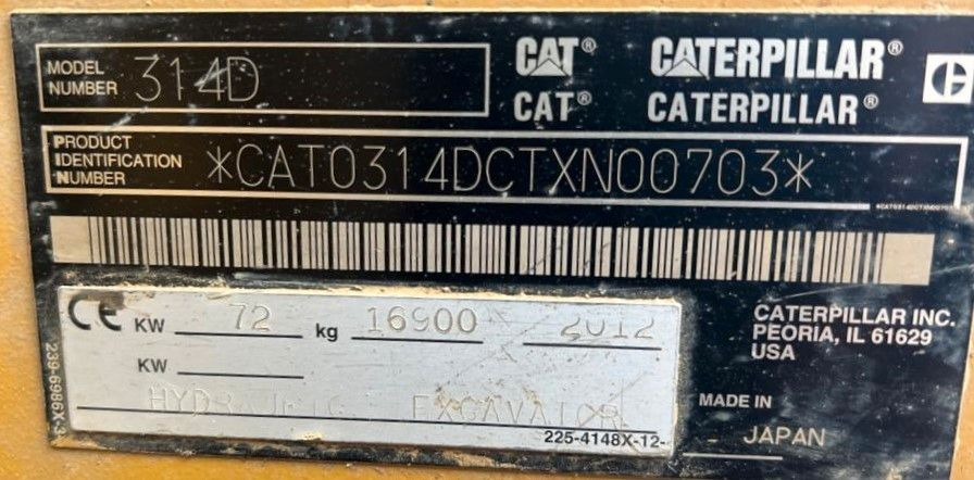 CAT CAT 314 DLCR mit Gummiketten CAT 314 DLCR mit Gummiketten - Excavator pe şenile: Foto 2 CAT CAT 314 DLCR mit Gummiketten CAT 314 DLCR mit Gummiketten - Excavator pe şenile: Foto 2