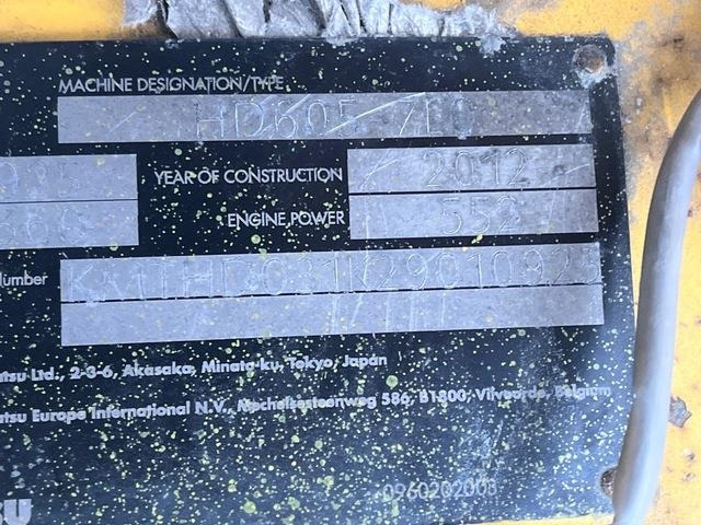 Komatsu HD605-7EO - Camion minier: Foto 5 Komatsu HD605-7EO - Camion minier: Foto 5