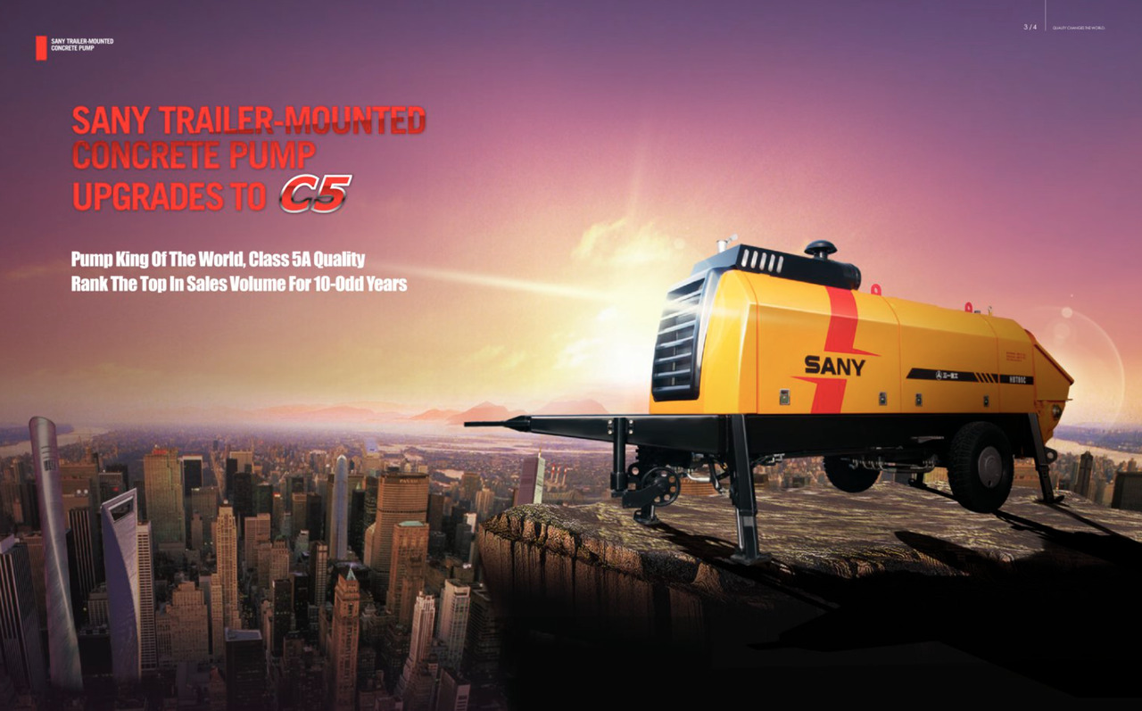 SANY SANY 【ACHIEVE】TOP CONDITION!!! demo new low hours Sany Concrete Trailer Pump 2017 HBT5008C-5S - Pompă de beton staționară: Foto 5 SANY SANY 【ACHIEVE】TOP CONDITION!!! demo new low hours Sany Concrete Trailer Pump 2017 HBT5008C-5S - Pompă de beton staționară: Foto 5