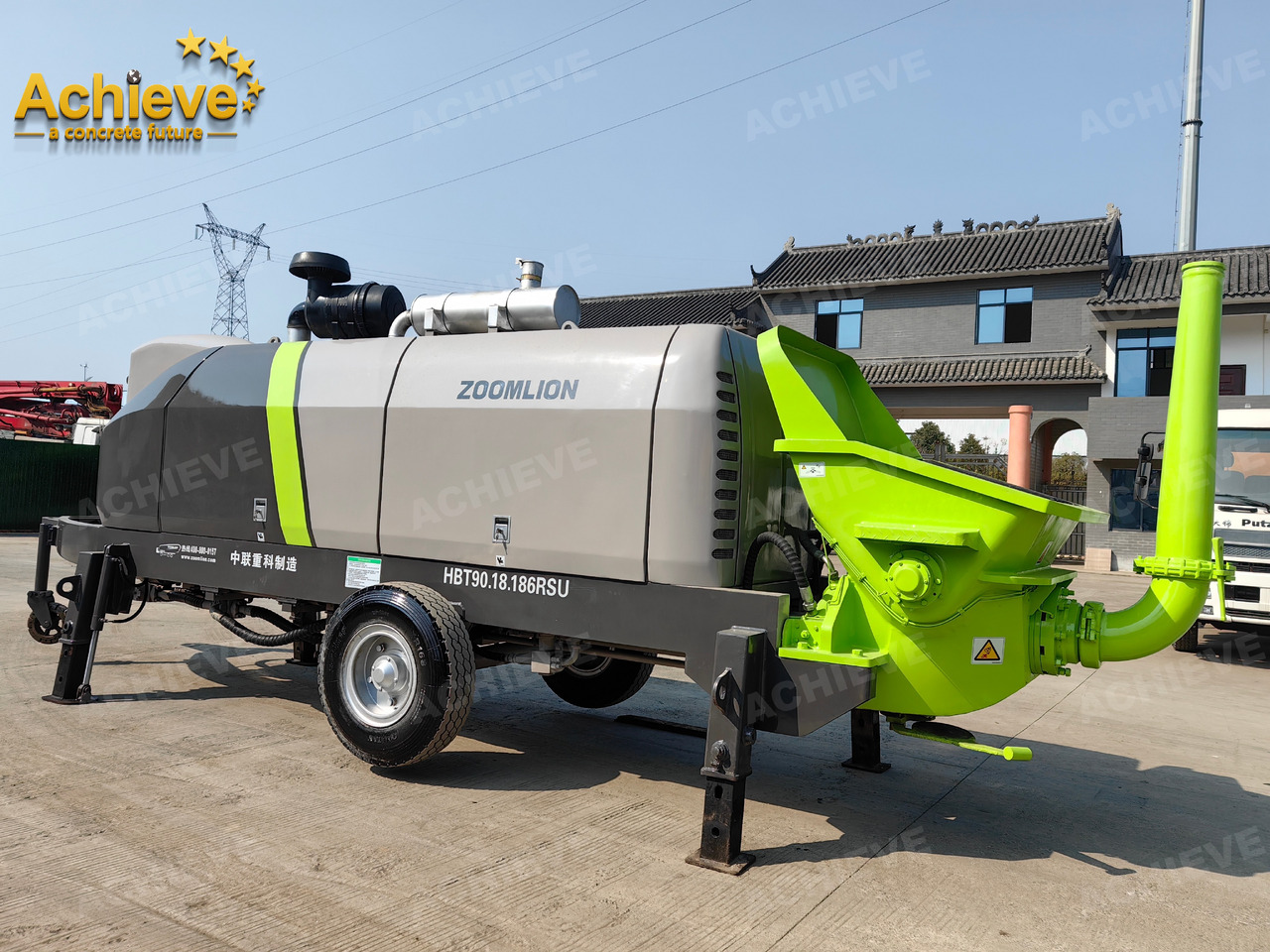 Zoomlion 2022 Zoomlion HBT 90.18.186RSU hydraulic Concrete Trailer Pump in China【ACHIEVE】TOP CONDITION!!! - Pompă de beton staționară: Foto 4 Zoomlion 2022 Zoomlion HBT 90.18.186RSU hydraulic Concrete Trailer Pump in China【ACHIEVE】TOP CONDITION!!! - Pompă de beton staționară: Foto 4
