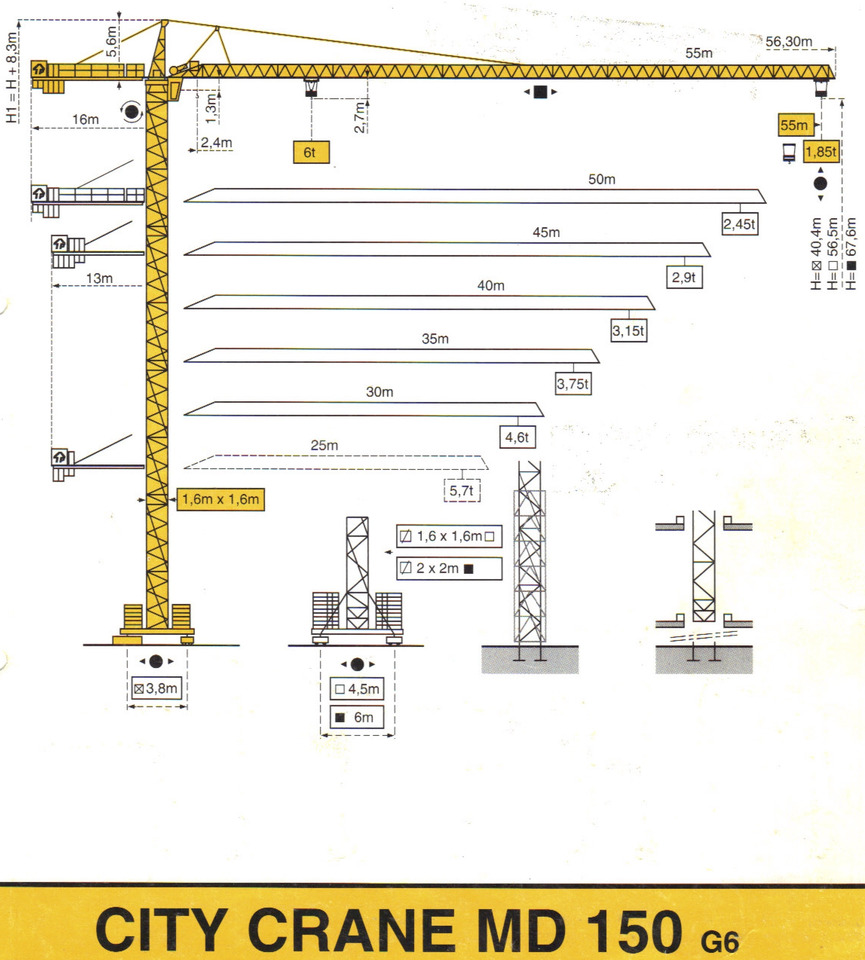 POTAIN MD 150 - Macara turn: Foto 1 POTAIN MD 150 - Macara turn: Foto 1