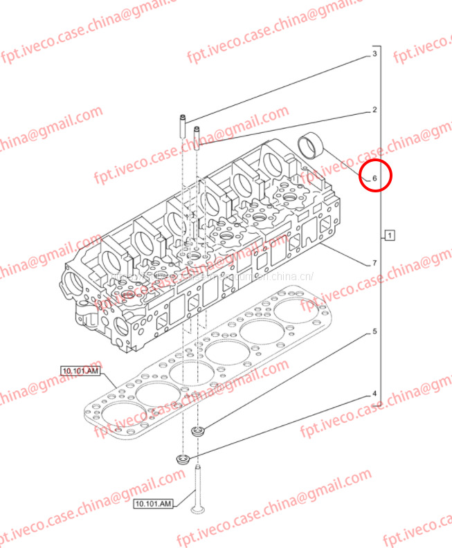 FPT IVECO CASE Cursor9 F2CFE614A*B041/F2CGE614F*V004 5802431166 Camshaft bearing bush 504125778 - Axa cu came pentru Camion: Foto 4 FPT IVECO CASE Cursor9 F2CFE614A*B041/F2CGE614F*V004 5802431166 Camshaft bearing bush 504125778 - Axa cu came pentru Camion: Foto 4
