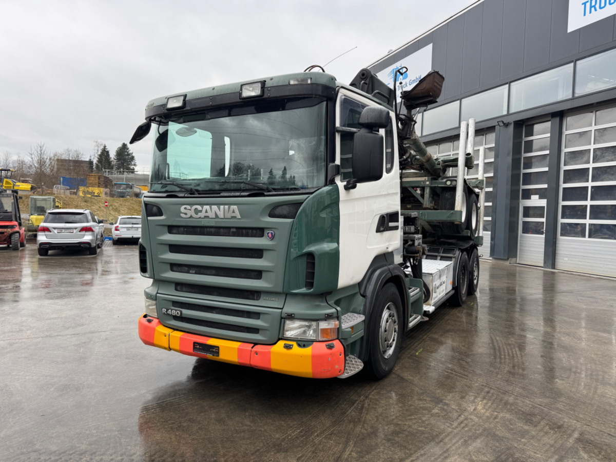 SCANIA R480 6x2 Loglift F265 mit Dolly - Camion forestier: Foto 1 SCANIA R480 6x2 Loglift F265 mit Dolly - Camion forestier: Foto 1
