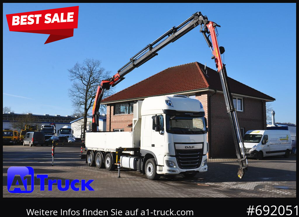 DAF XF 510 SSC PK 34.002, Jib Seilwinde Funk - Camion platformă, Camion cu macara: Foto 1 DAF XF 510 SSC PK 34.002, Jib Seilwinde Funk - Camion platformă, Camion cu macara: Foto 1