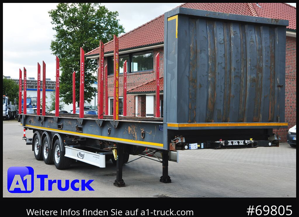 FLIEGL SDS01, Langholz, Containeraufbau, Liftachse, - Semiremorcă transport busteni: Foto 1 FLIEGL SDS01, Langholz, Containeraufbau, Liftachse, - Semiremorcă transport busteni: Foto 1