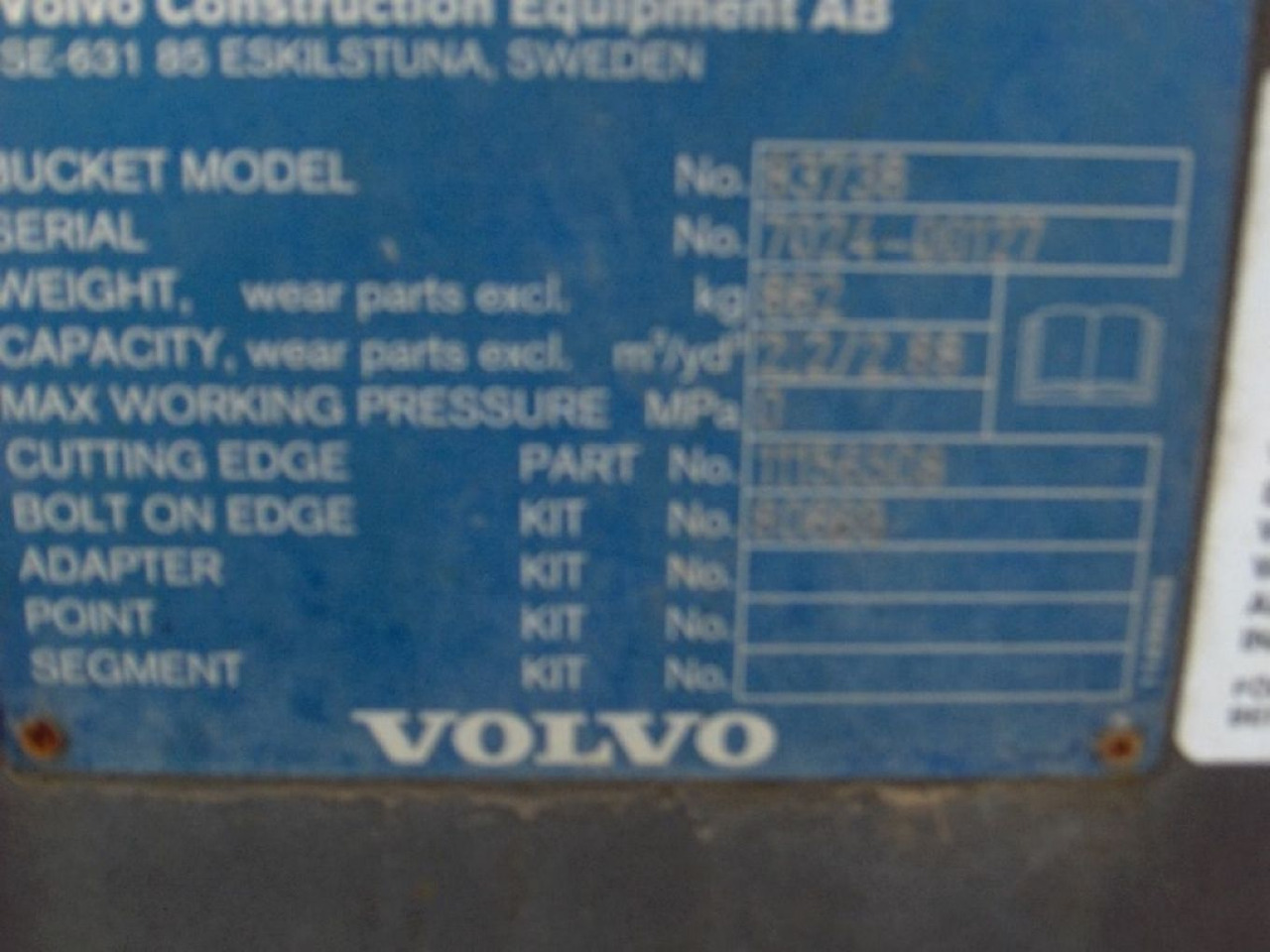 VOLVO L70F BENNA CON ATTACCO RAPIDO, LAMA 2550mm, MOD. 83738 - Cupă incărcător: Foto 2 VOLVO L70F BENNA CON ATTACCO RAPIDO, LAMA 2550mm, MOD. 83738 - Cupă incărcător: Foto 2