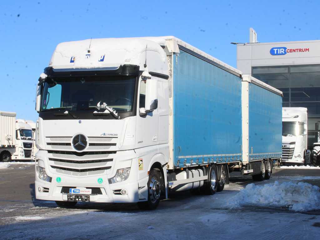 Mercedes-Benz ACTROS 2553, EURO 6, 6X2, AIR SUSPENSION, DRIVE-THROUGH + PANAV - Camion cu prelată: Foto 1 Mercedes-Benz ACTROS 2553, EURO 6, 6X2, AIR SUSPENSION, DRIVE-THROUGH + PANAV - Camion cu prelată: Foto 1
