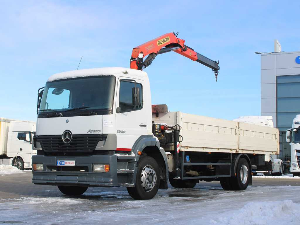 Mercedes-Benz ATEGO 1828, EURO 5, SIDE BOARD, HYDRAULIC ARM PALFINGER PK10000 - Camion platformă, Camion cu macara: Foto 1 Mercedes-Benz ATEGO 1828, EURO 5, SIDE BOARD, HYDRAULIC ARM PALFINGER PK10000 - Camion platformă, Camion cu macara: Foto 1
