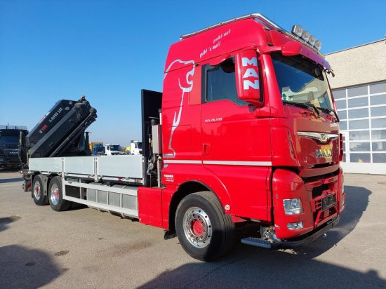 MAN TGX 26.510 BL Pritsche, Intarder, HIAB X-HIPRO 558EP-5, Alu-Felgen, Lenkachse, - Camion platformă, Camion cu macara: Foto 3 MAN TGX 26.510 BL Pritsche, Intarder, HIAB X-HIPRO 558EP-5, Alu-Felgen, Lenkachse, - Camion platformă, Camion cu macara: Foto 3