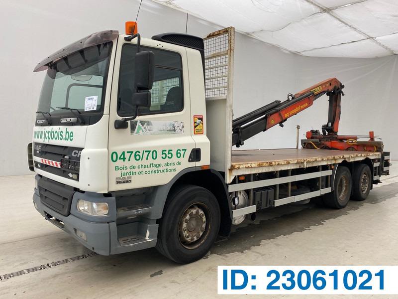 DAF CF75.250 - 6x2 - Camion platformă, Camion cu macara: Foto 1 DAF CF75.250 - 6x2 - Camion platformă, Camion cu macara: Foto 1