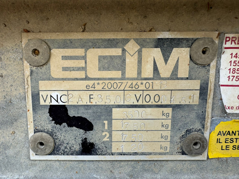 Remorcă transport utilaje Diversen ECIM PEG35: Foto 17