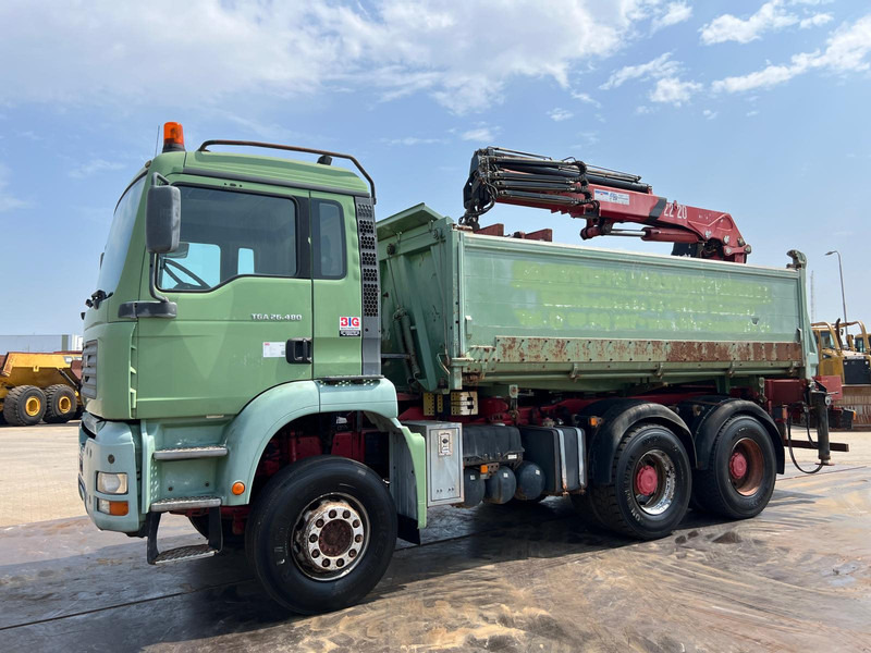 MAN TGA 26.480 6x4 tipper + HMF crane - Camion basculantă, Camion cu macara: Foto 1 MAN TGA 26.480 6x4 tipper + HMF crane - Camion basculantă, Camion cu macara: Foto 1