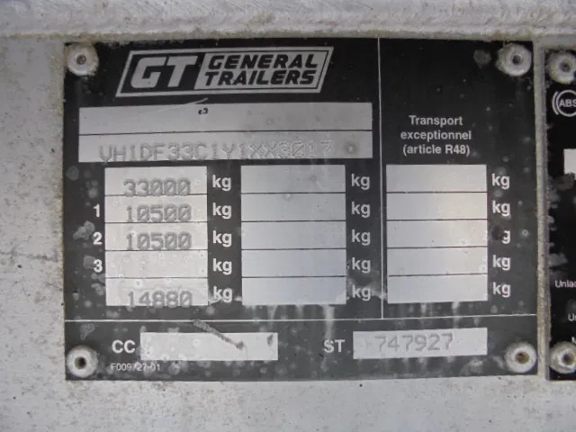 Semiremorcă basculantă GT Trailers DF33C11A BENALU: Foto 15 Semiremorcă basculantă GT Trailers DF33C11A BENALU: Foto 15