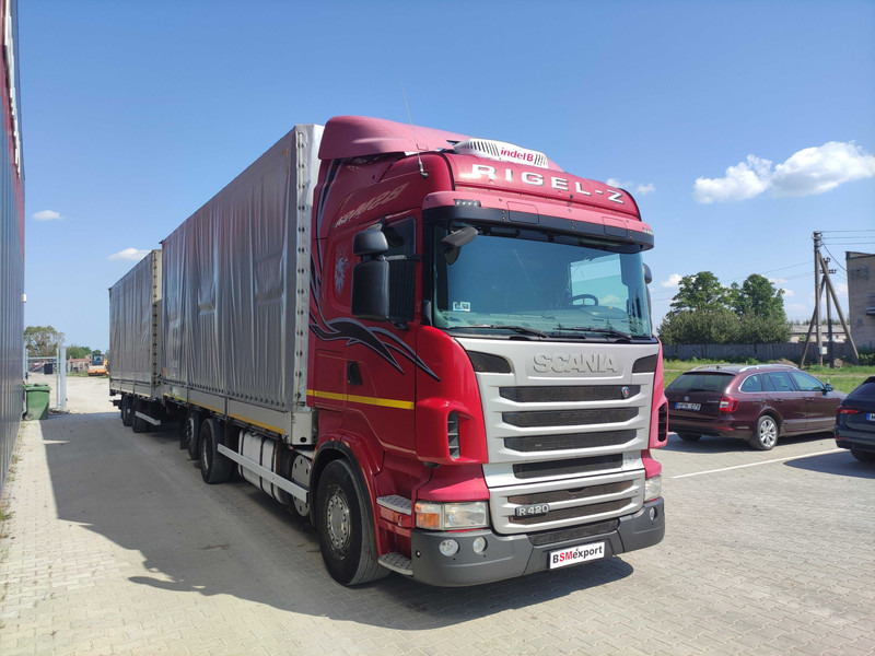 Scania R420 curtainsider truck + curtain side trailer - Camion cu prelată: Foto 2 Scania R420 curtainsider truck + curtain side trailer - Camion cu prelată: Foto 2