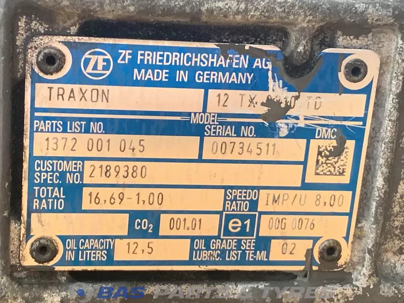 DAF CF Euro 6 DAF 12TX2210 TD TraXon Versnellingsbak 2021008 - Cutie de viteze pentru Camion: Foto 5 DAF CF Euro 6 DAF 12TX2210 TD TraXon Versnellingsbak 2021008 - Cutie de viteze pentru Camion: Foto 5