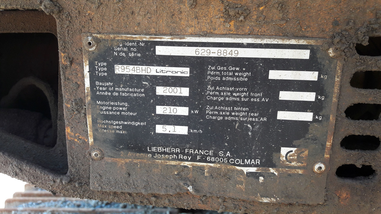 LIEBHERR R954B S/N: 629-8849 (2001) - Excavator pe şenile: Foto 5 LIEBHERR R954B S/N: 629-8849 (2001) - Excavator pe şenile: Foto 5