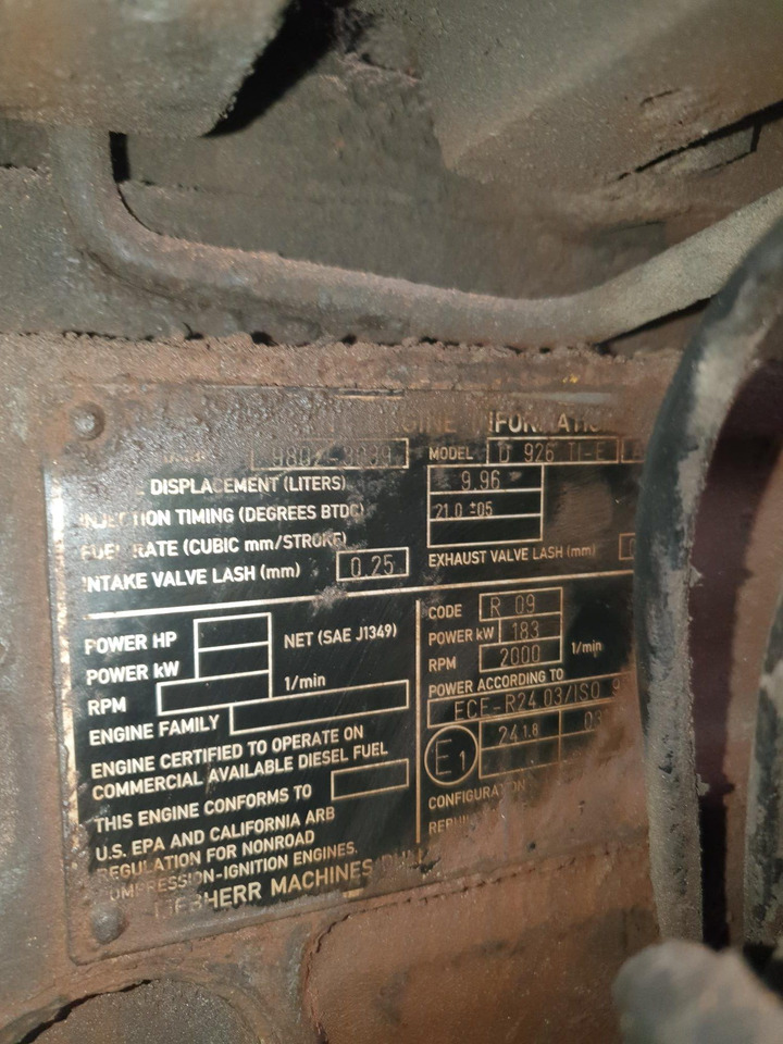 Motor Liebherr D926TIE (para piezas) - Motor pentru Utilaje constructii: Foto 3 Motor Liebherr D926TIE (para piezas) - Motor pentru Utilaje constructii: Foto 3