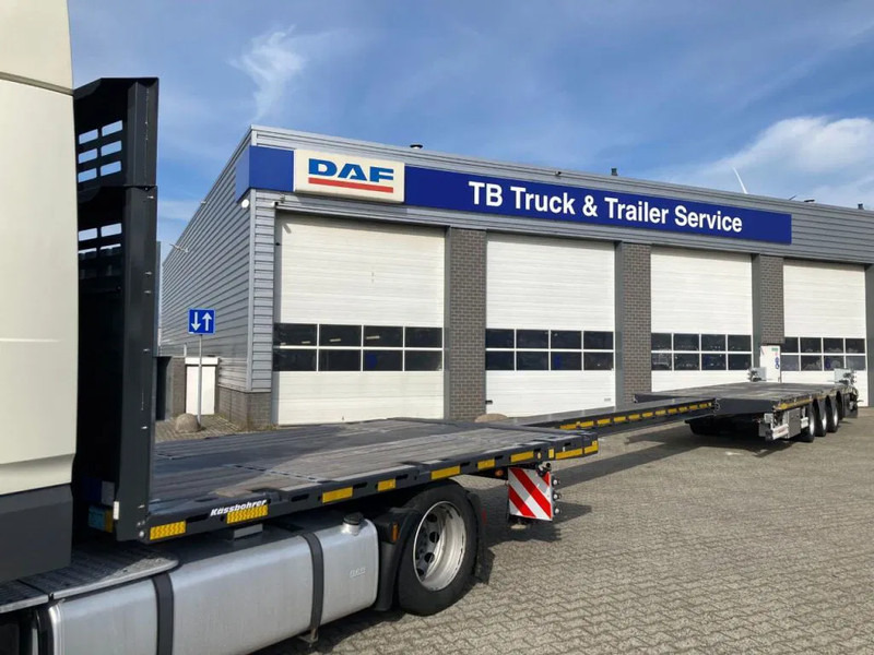 Kässbohrer SPA M3 / 1N - 18 / 27 Heavy Duty uitschuifbare vlakke mega trailer met liftas, rongen en oprijplaten - Semiremorcă platformă: Foto 4 Kässbohrer SPA M3 / 1N - 18 / 27 Heavy Duty uitschuifbare vlakke mega trailer met liftas, rongen en oprijplaten - Semiremorcă platformă: Foto 4