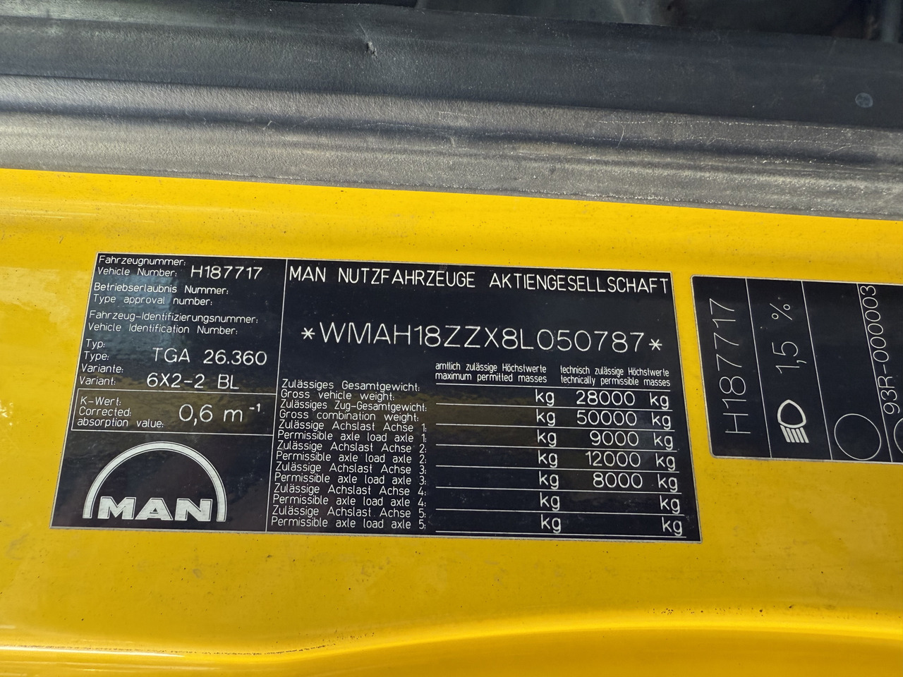 MAN TGA 26.360 6X2 Kipper Kran Palfinger 15500 - Camion basculantă, Camion cu macara: Foto 5 MAN TGA 26.360 6X2 Kipper Kran Palfinger 15500 - Camion basculantă, Camion cu macara: Foto 5