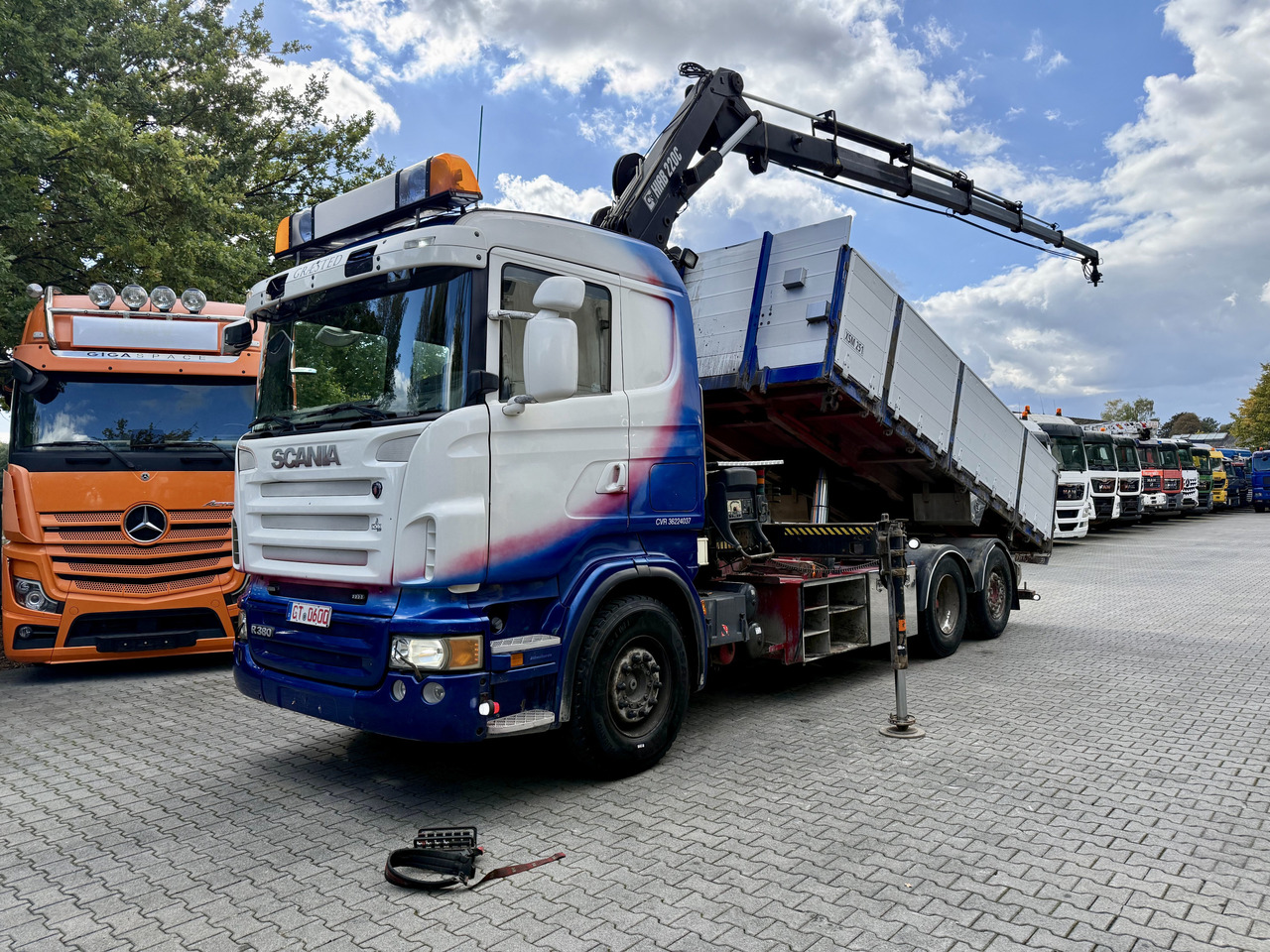 Scania R380 6X2*4 Kipper mit Kran HIAB 220 - Camion basculantă, Camion cu macara: Foto 1 Scania R380 6X2*4 Kipper mit Kran HIAB 220 - Camion basculantă, Camion cu macara: Foto 1