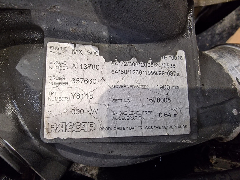 DAF MX300S2 XF105 EUR4 Engine (Truck) - Motor pentru Camion: Foto 2 DAF MX300S2 XF105 EUR4 Engine (Truck) - Motor pentru Camion: Foto 2
