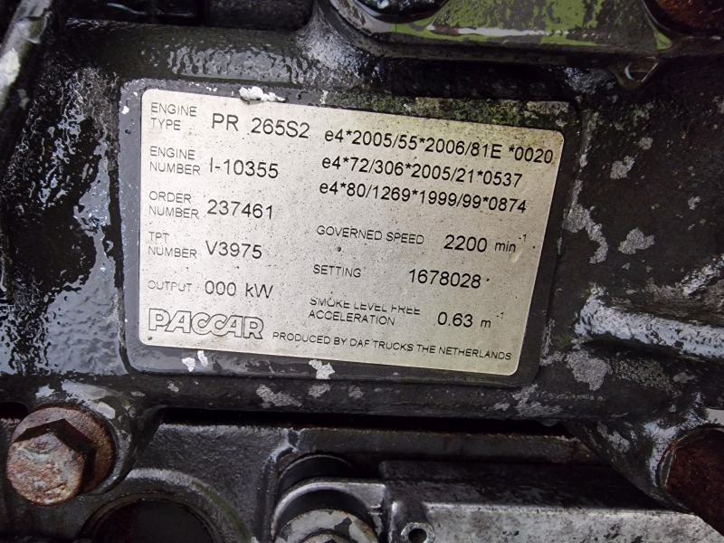 Motor DAF PR265 S1 Bus Spec Engine: Foto 11 Motor DAF PR265 S1 Bus Spec Engine: Foto 11