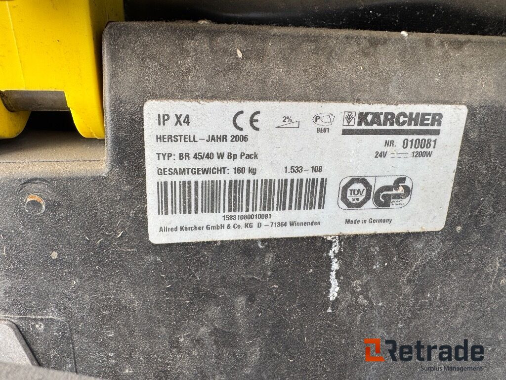Skurmaskin Kärcher BR 45/40 W - Mașină de spălat pardoseli: Foto 5 Skurmaskin Kärcher BR 45/40 W - Mașină de spălat pardoseli: Foto 5