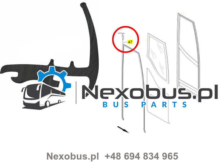 Uszczelka drzwi przód Mercedes Tourismo Setra 4.. - Uşă și piese pentru Autobuz: Foto 1 Uszczelka drzwi przód Mercedes Tourismo Setra 4.. - Uşă și piese pentru Autobuz: Foto 1