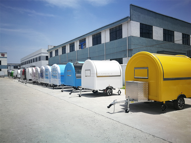 YOWON small fiberglass food vending trailer hot dog cart for Europe - Rulota comerciala: Foto 3 YOWON small fiberglass food vending trailer hot dog cart for Europe - Rulota comerciala: Foto 3