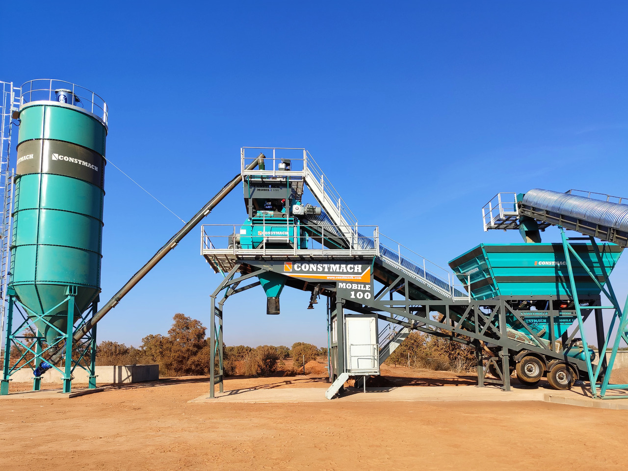 Constmach 100 m³/h Mobile Concrete Batching Plant - Staţie de betoane: Foto 1 Constmach 100 m³/h Mobile Concrete Batching Plant - Staţie de betoane: Foto 1