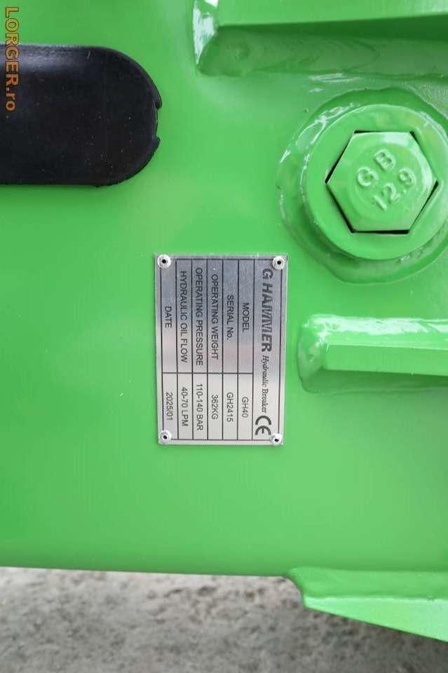 Ciocan hidraulic pentru Utilaje constructii nou G Hammer GH 40 - Power, Not Noise! New Model 2025: Foto 6 Ciocan hidraulic pentru Utilaje constructii nou G Hammer GH 40 - Power, Not Noise! New Model 2025: Foto 6