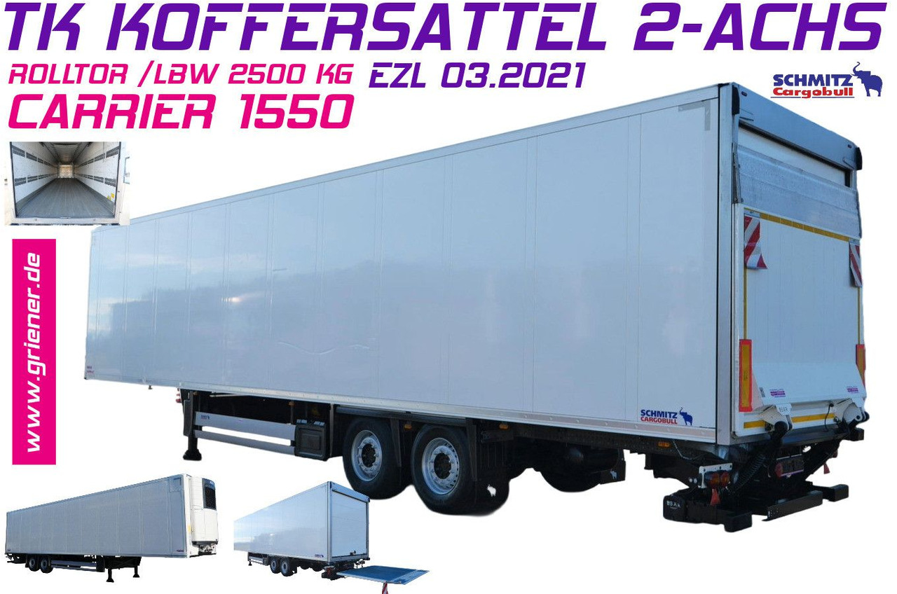 Schmitz Cargobull SKO 18 /LBW BÄR 2500 kg / CARRIER 1550 / ROLLTOR - Semiremorcă frigider: Foto 1 Schmitz Cargobull SKO 18 /LBW BÄR 2500 kg / CARRIER 1550 / ROLLTOR - Semiremorcă frigider: Foto 1