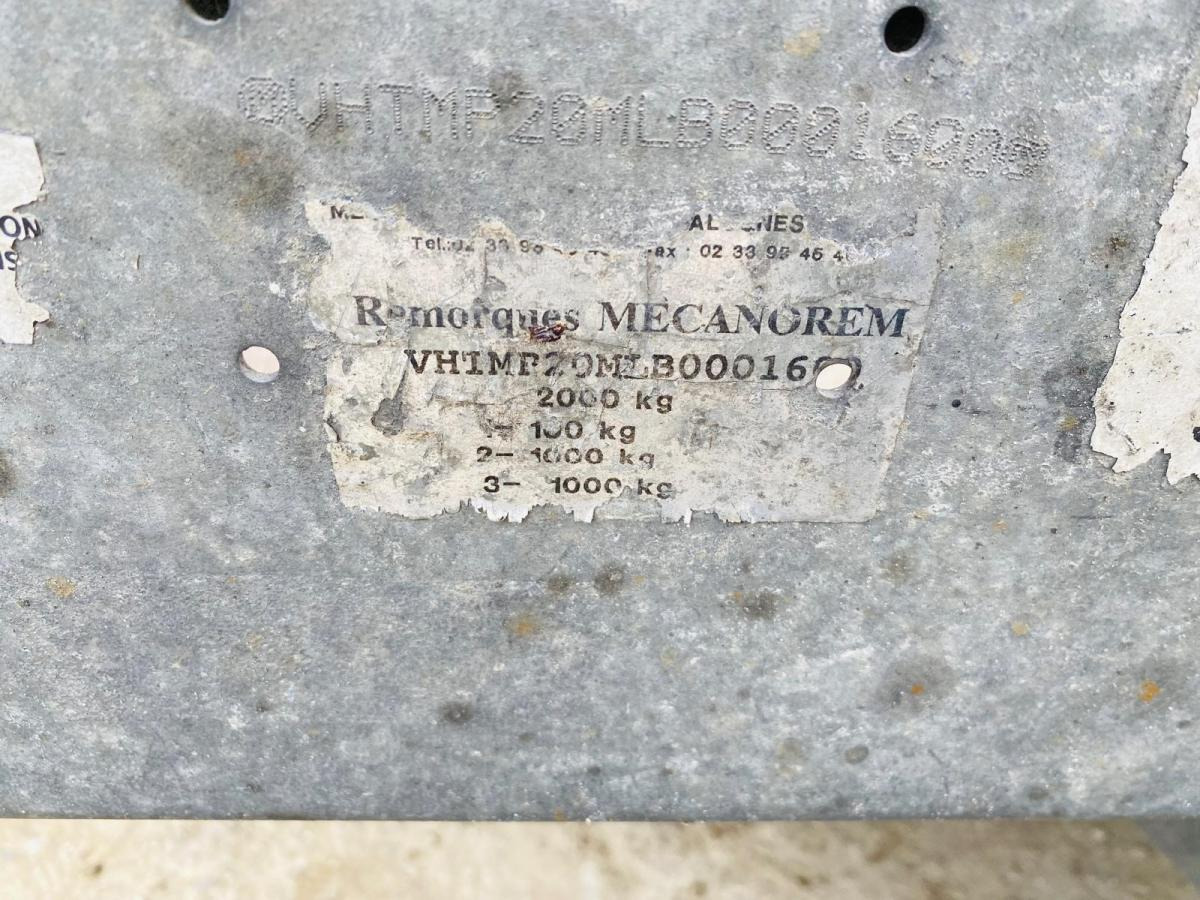 MECANOREM Remorque porte engins 2T în leasing MECANOREM Remorque porte engins 2T: Foto 12
