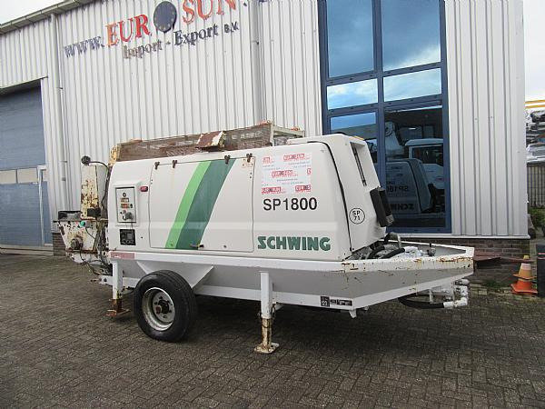 2014 SCHWING SP1800 D 129KW trailer pump - Pompă de beton staționară: Foto 1 2014 SCHWING SP1800 D 129KW trailer pump - Pompă de beton staționară: Foto 1