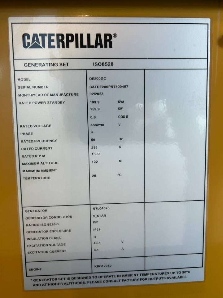 CAT DE200GC - 200 kVA Stand-by Generator - DPX-18211 - Generator electric: Foto 5 CAT DE200GC - 200 kVA Stand-by Generator - DPX-18211 - Generator electric: Foto 5