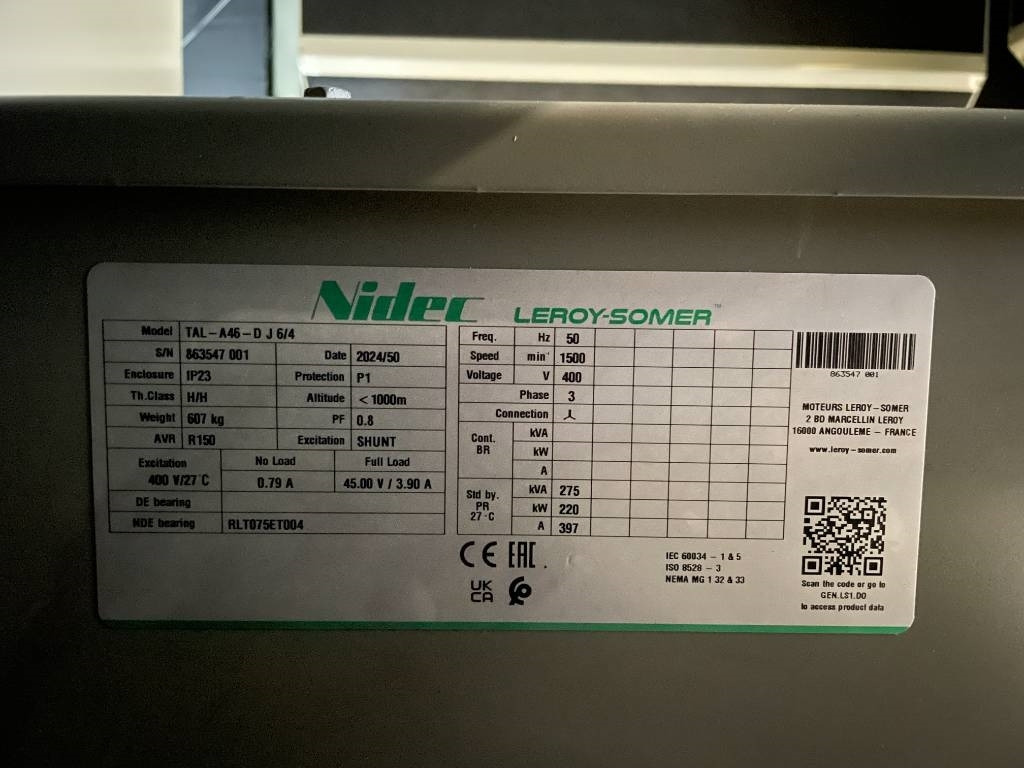 Generator electric nou Cummins 6CTAA8.3-G9 - 275 kVA Generator - DPX-19842: Foto 17 Generator electric nou Cummins 6CTAA8.3-G9 - 275 kVA Generator - DPX-19842: Foto 17