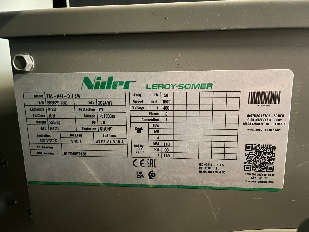 Generator electric nou Iveco NEF45TM2A - 110 kVA Generator - DPX-19791: Foto 19